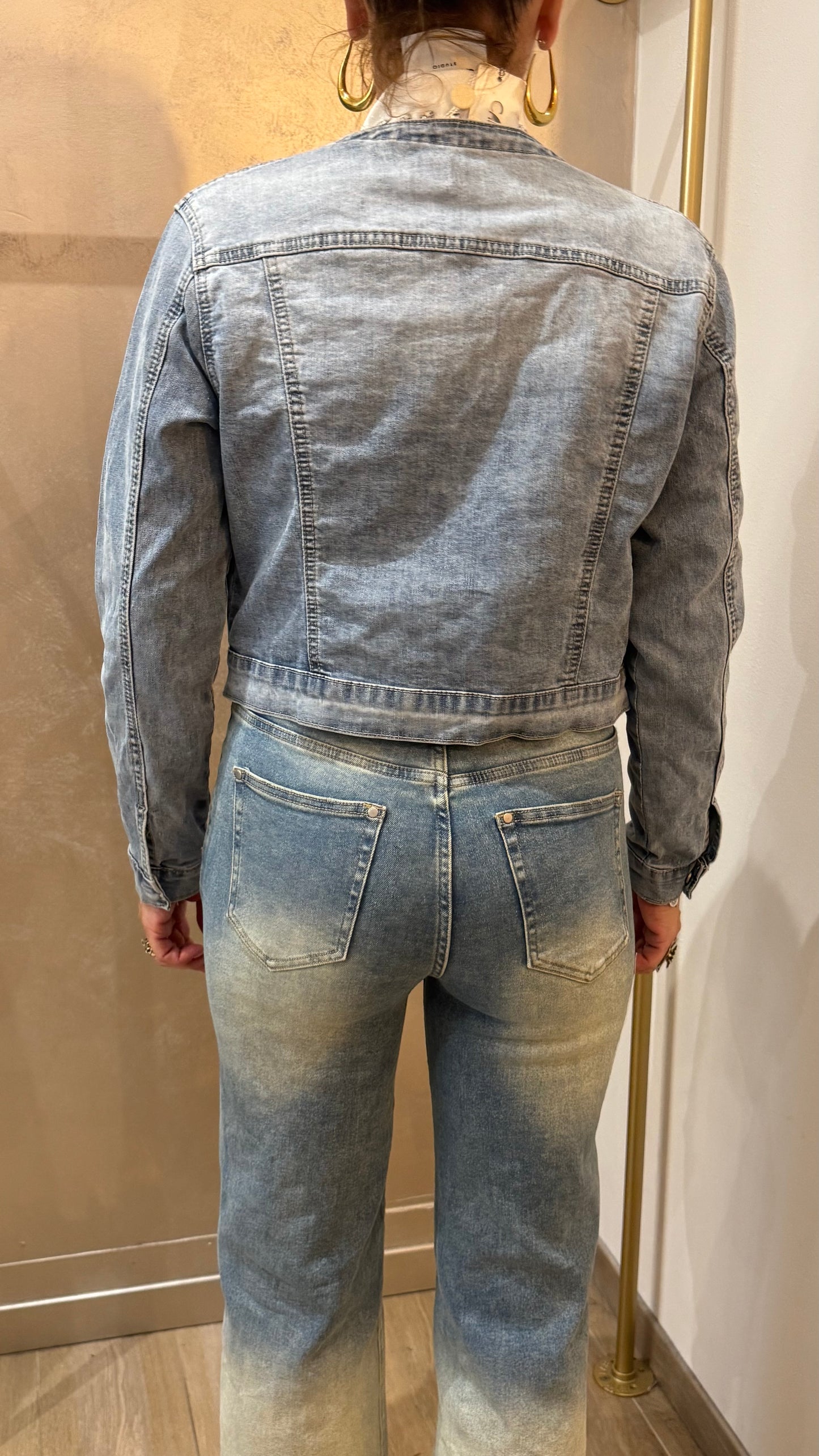 GIUBBETTO JEANS STRASS