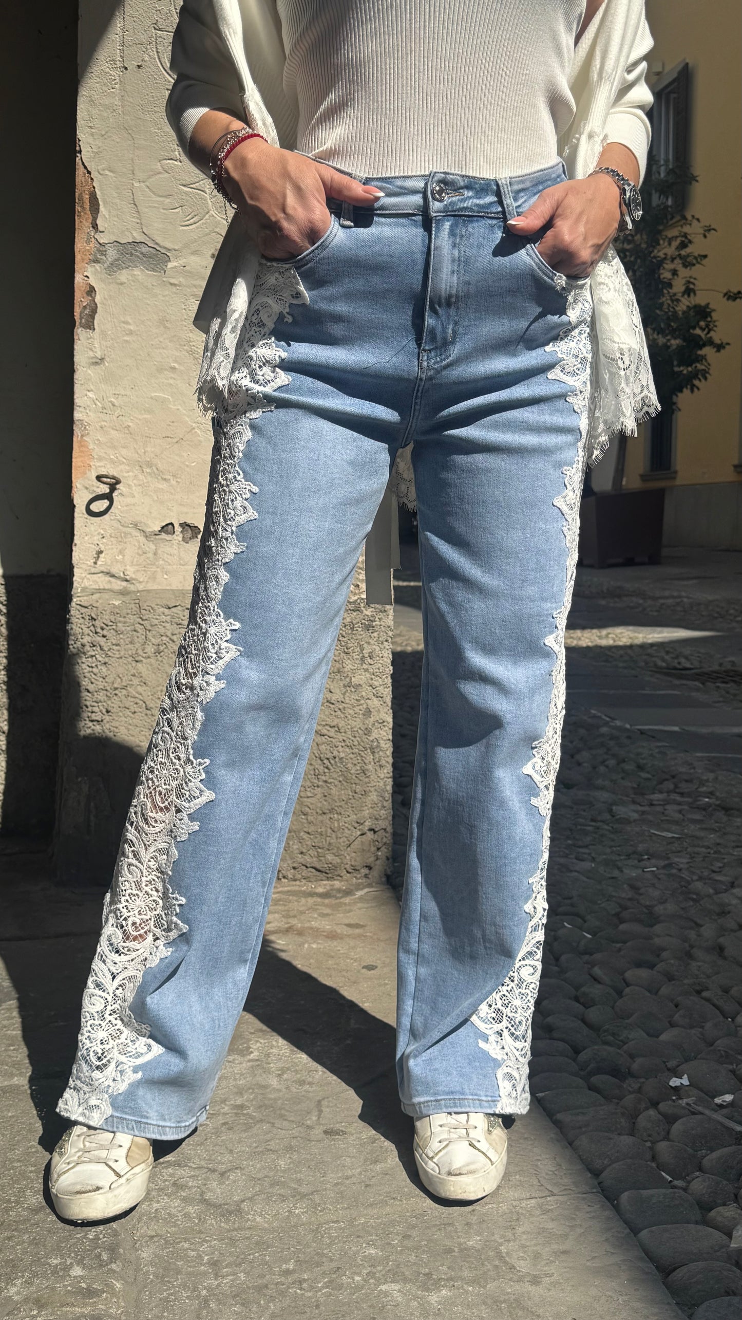 JEANS PIZZO MACRAMÉ