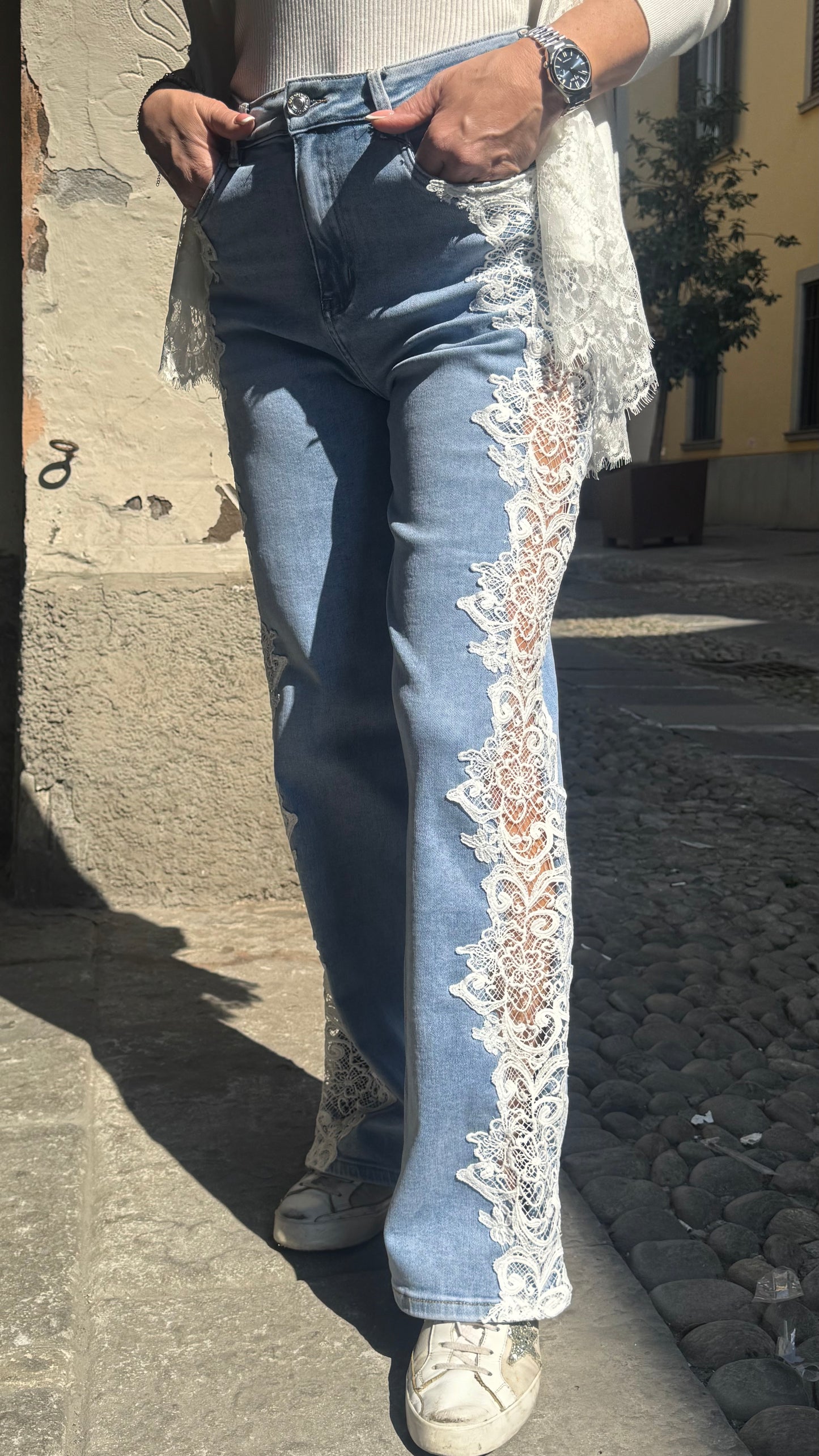 JEANS PIZZO MACRAMÉ