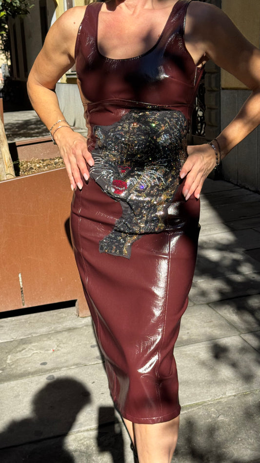 ABITO TIGRE BORDEAUX